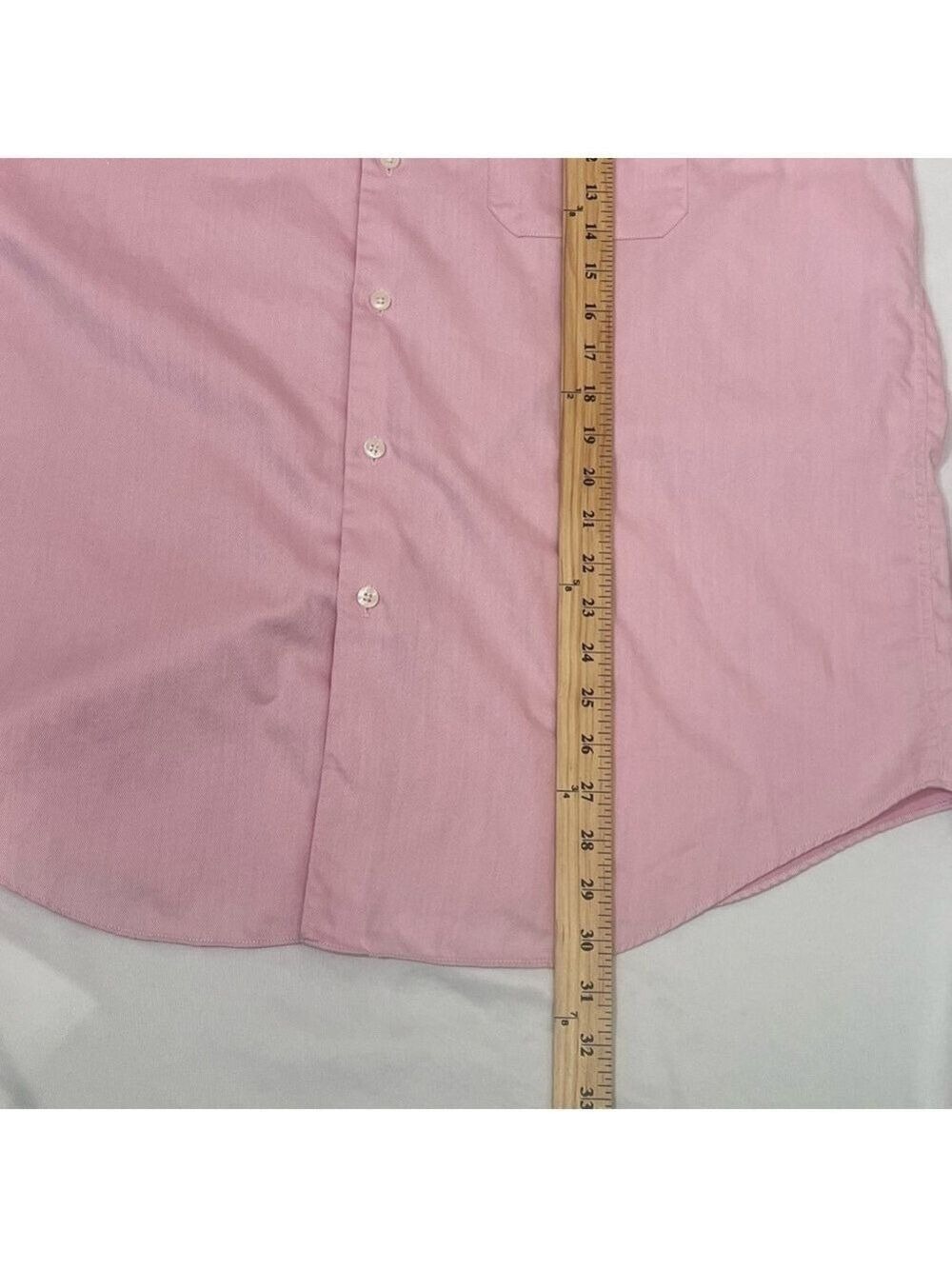 Perry Ellis Portfolio Dress Shirt Mens 16 1/2 34-35 Button Long Sleeve Pink - Picture 15 of 16